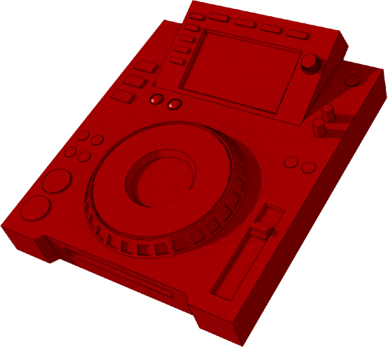 3D Illustration eines Pioneer CDJ DJ Controller